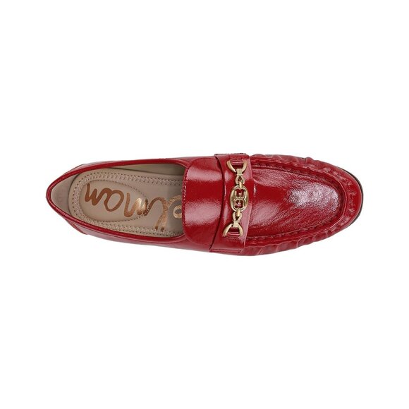 Sam Edelman Womens Lucca Bit Leather Loafer (Deep Scarlet) Size 5M - Picture 4 of 9